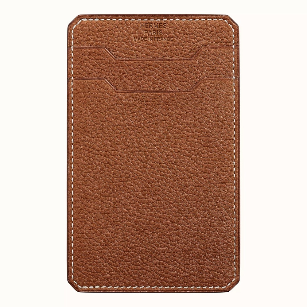 💯Authentic Hermès City 3CC Card Holder in Barenia Faubourg Leather. Color Fauve
